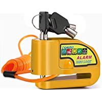 Tchipie Candado Moto con 110dB Alarma- Antirrobo Candado de Disco Moto con 1.5M Cable para Moto Motos Bicicletas…